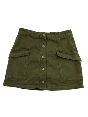 BDG Olive Green Utility Mini Skirt Size M Cotton Cargo Style